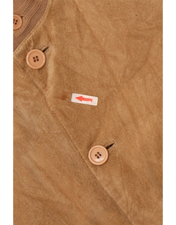 Bomber Vintage pentru bărbați din piele intoarsa EU 48 Medium Beige Piele