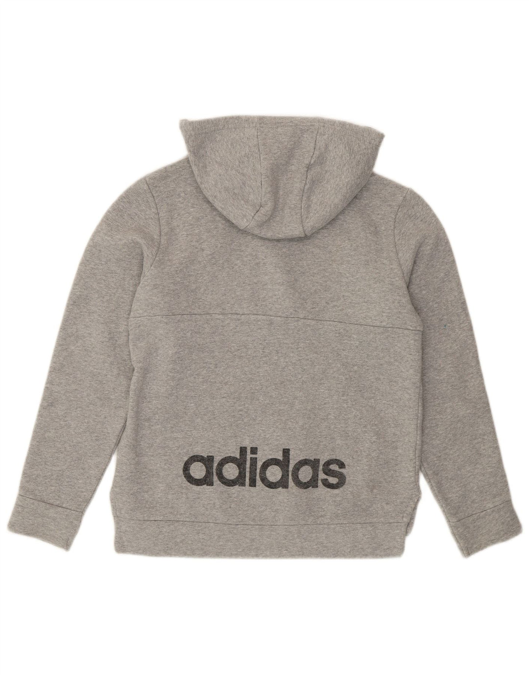 Pulover ADIDAS pentru băieți, cu fermoar și gât, 12-13 ani, gri colorblock