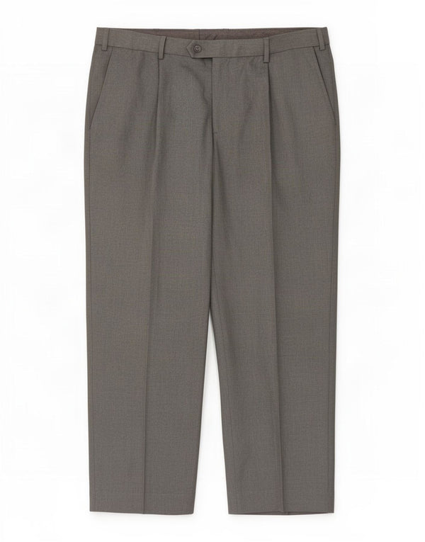 Pantaloni de costum pentru bărbați Marks & Spencer, cu ajustare normală, L36 L29, poliester gri