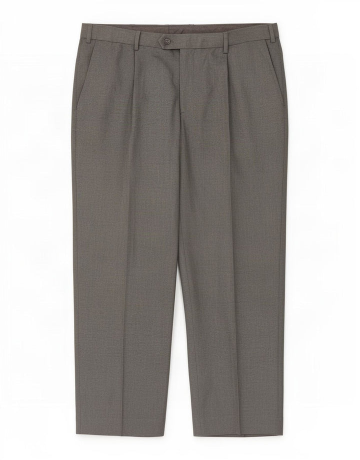 Pantaloni de costum pentru bărbați Marks & Spencer, cu ajustare normală, L36 L29, poliester gri