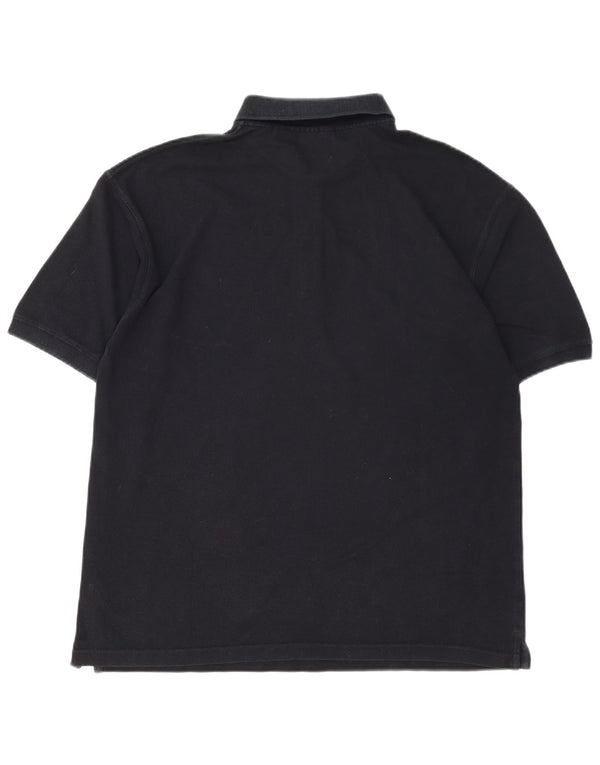 Fila Mens Polo Shirt Large Black Cotton