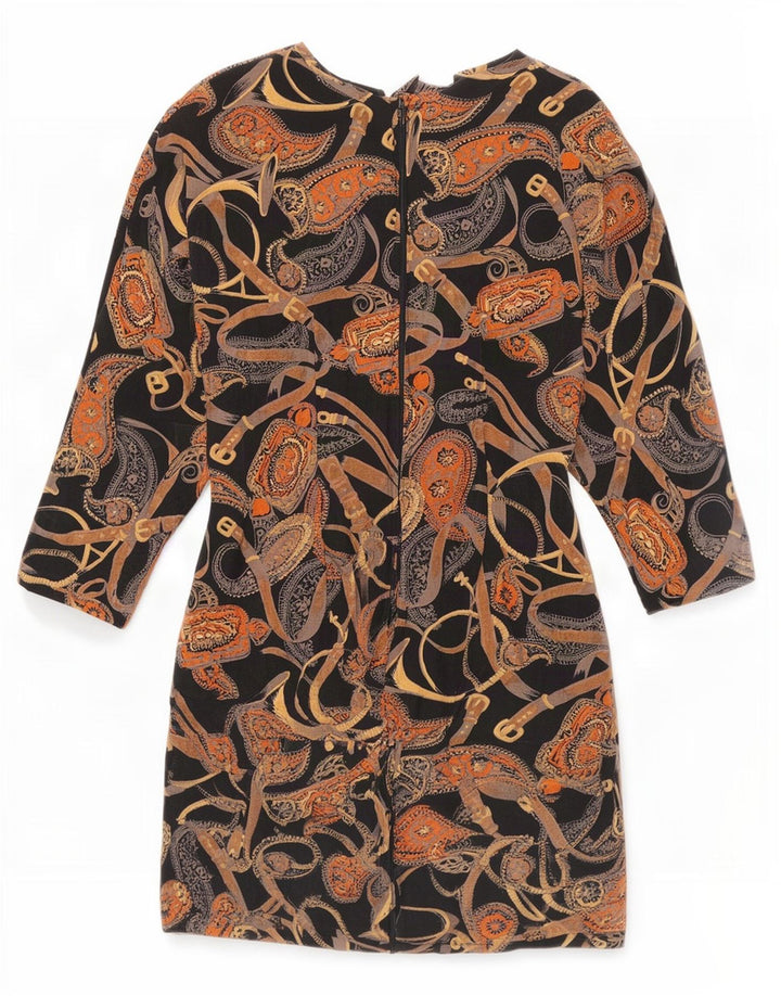 Perceptions Rochie cu mâneci 3/4 pentru femei UK 8 Small Black Paisley