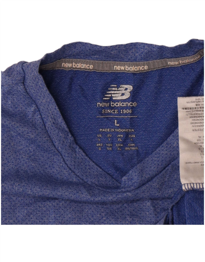 Tricou pentru bărbați New Balance Top mare poliester albastru