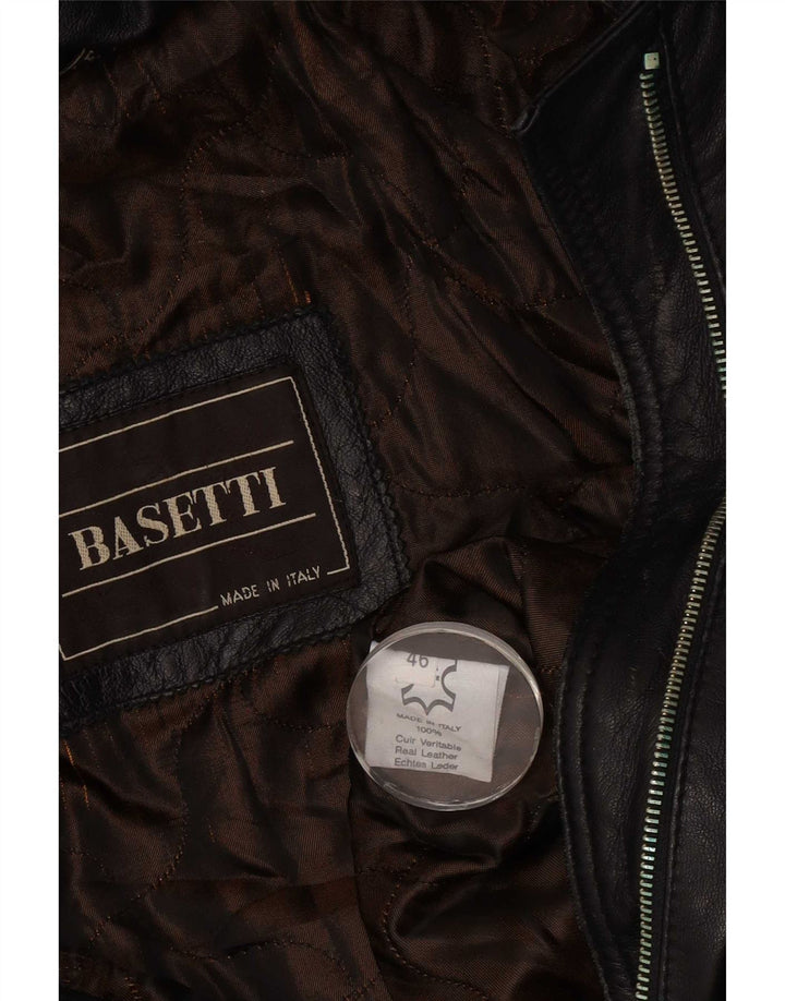 Basetti jachetă de piele cu glugă pentru femei IT 46 Large Black