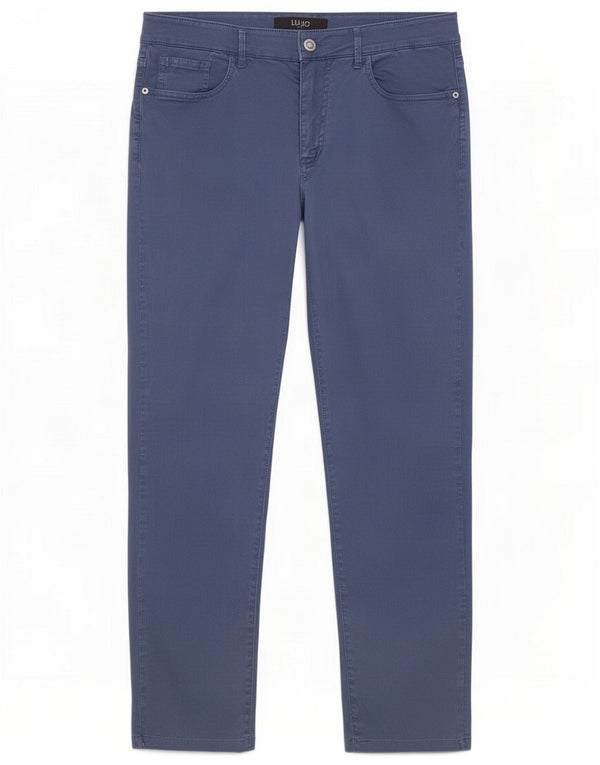 Liu Jo Pantaloni casual subțiri pentru bărbați IT 50 Large W34 L29 Blue Bumbac
