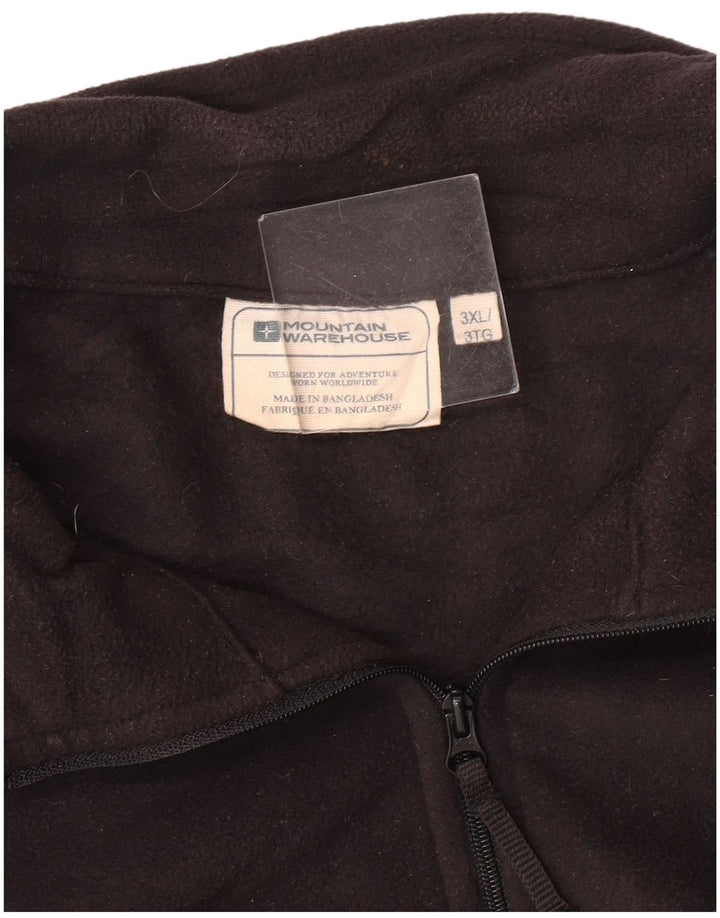Jumper pentru bărbați Mountain Warehouse, din lână, cu fermoar și gât, 3XL, negru
