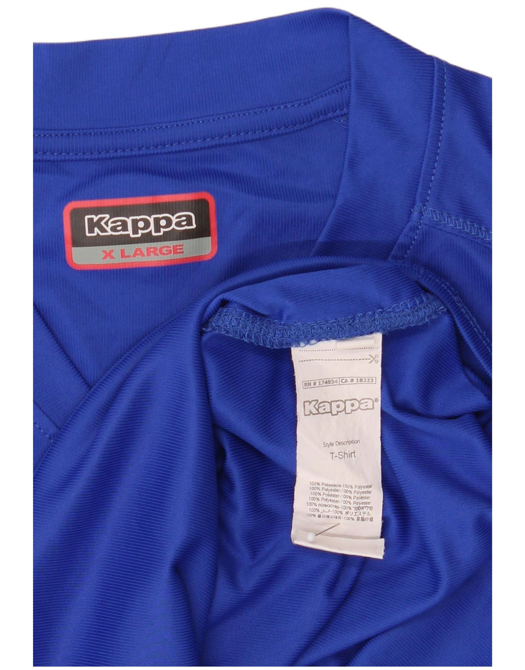 Tricou grafic Kappa pentru femei, UK 18 XL, poliester albastru