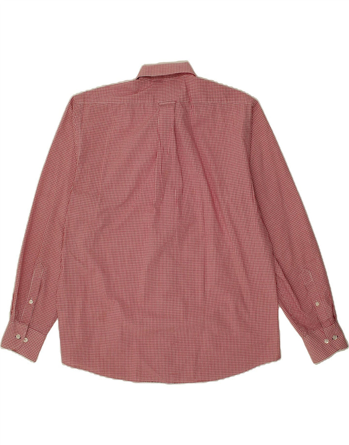 IZOD Mens Slim Fit Shirt  Size 16 1/2 Large Red Check Cotton Vintage Izod and Second-Hand Izod from Messina Hembry 