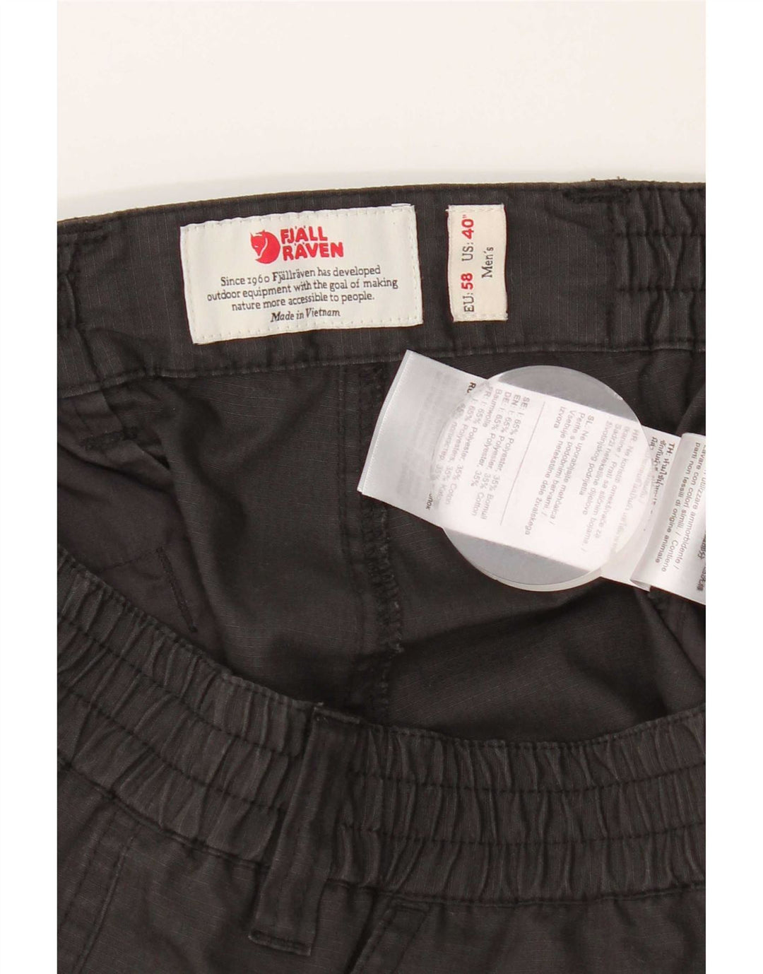 Pantaloni scurti cargo pentru bărbați Fjall Raven W40 XL poliester gri