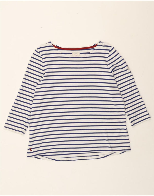 Joules Top pentru femei cu mâneci 3/4 UK 18 XL, bumbac cu dungi albe