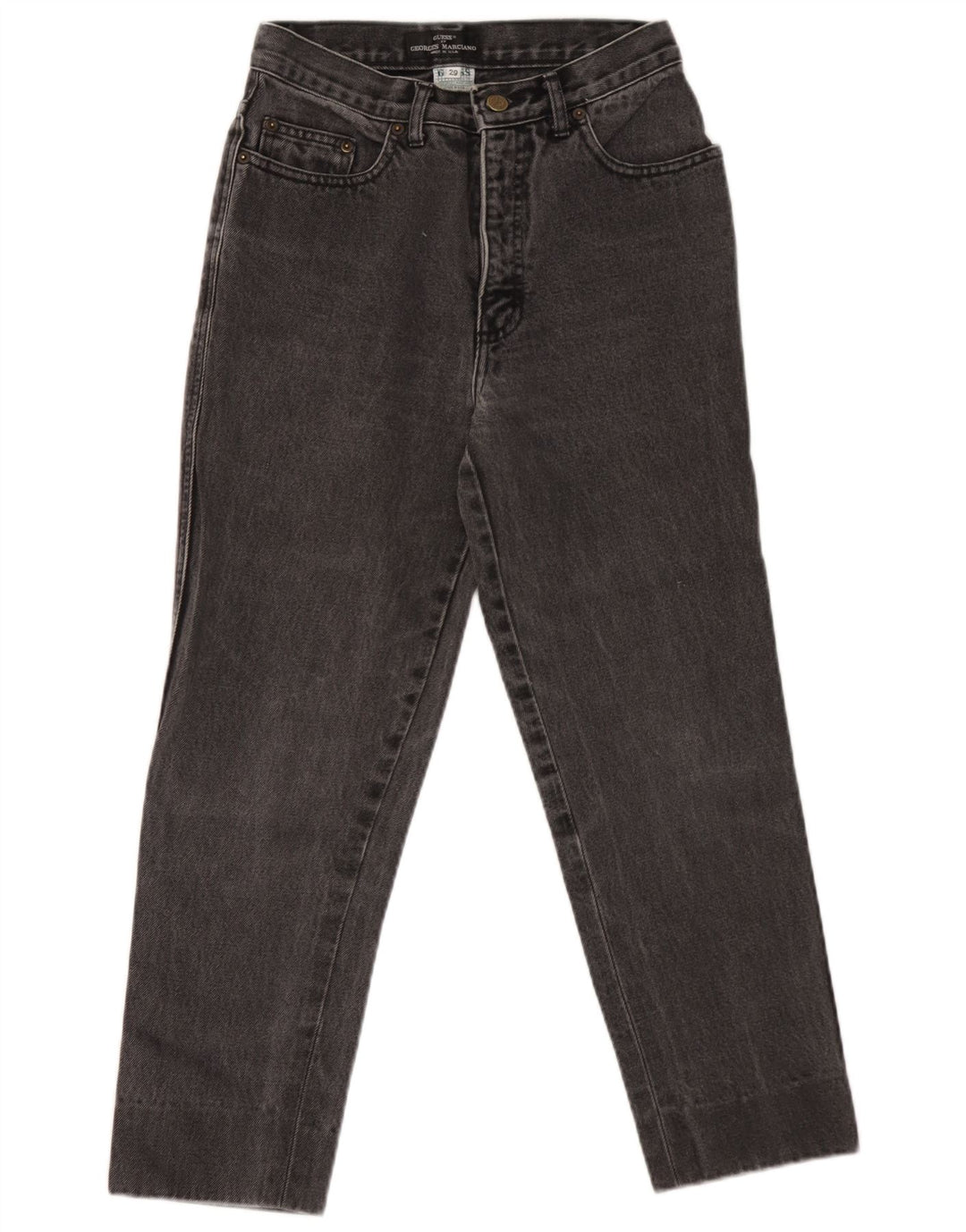 Blugi conici pentru femei Guess W29 L24 bumbac negru