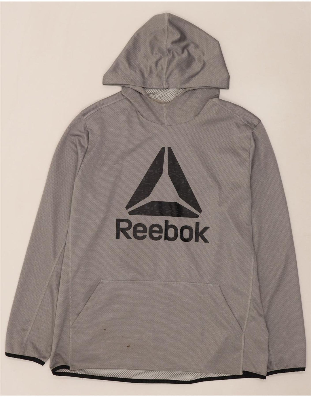Pulover cu glugă grafic pentru bărbați REEBOK XL poliester gri