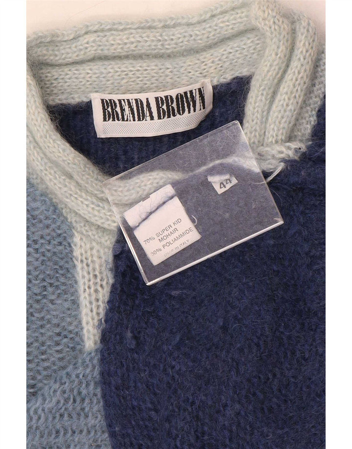 Pulover vintage pentru femei cu gât țestoasă IT 44 Medium Bleumarin