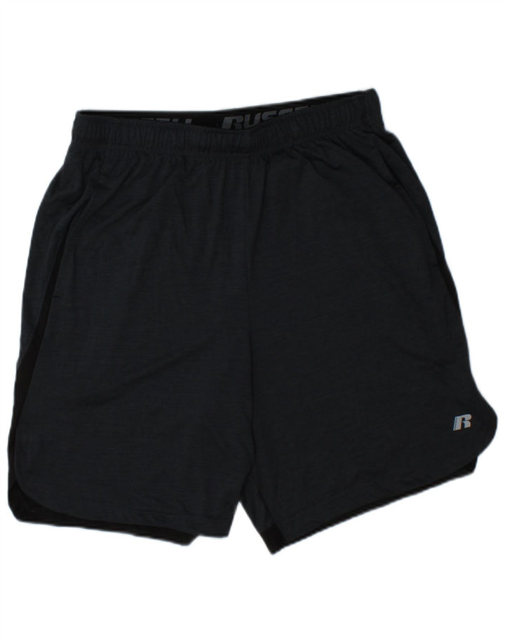 Pantaloni scurți sport Dri-Power pentru bărbați RUSSELL ATHLETIC, gri mediu, bloc de culoare
