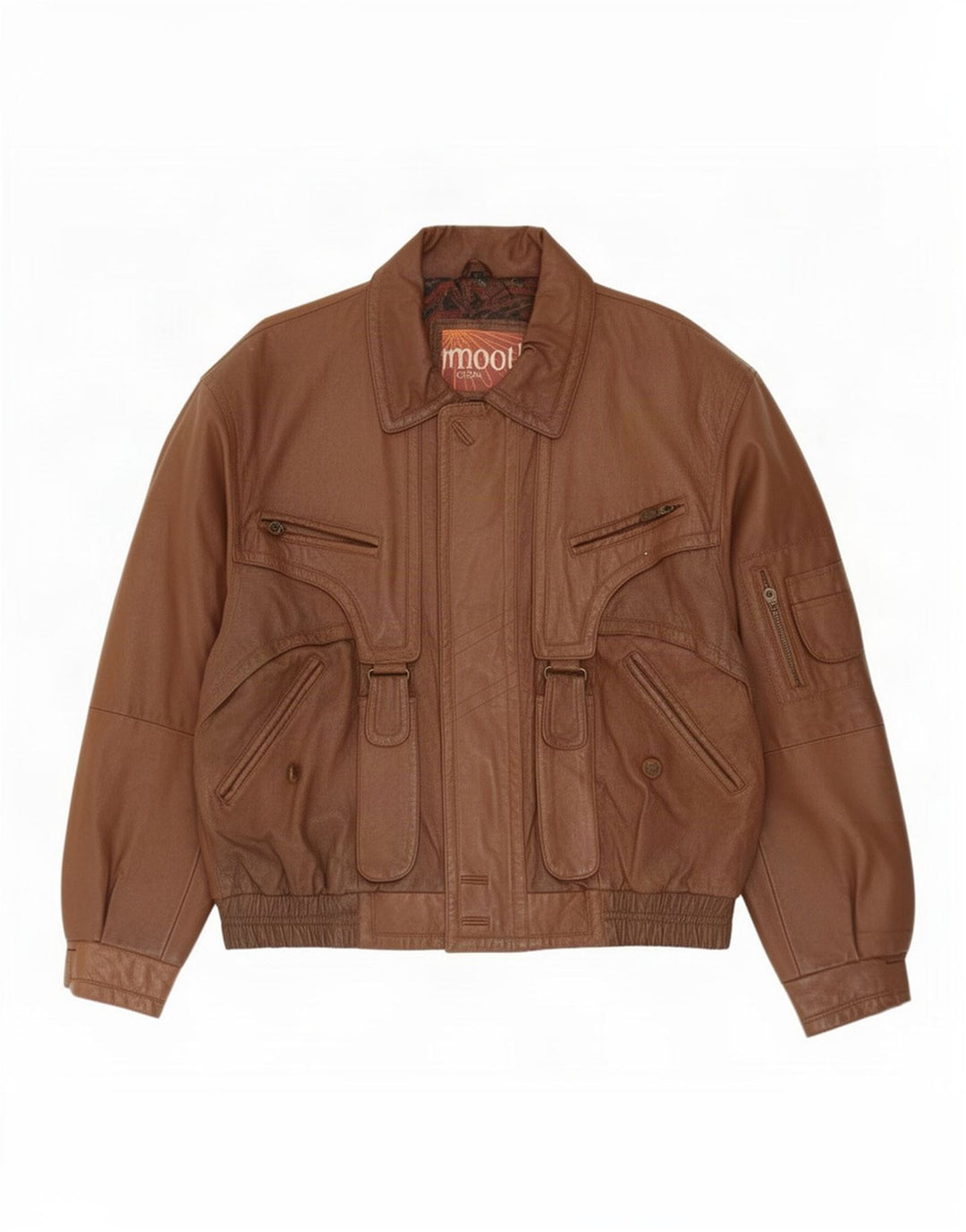 Geaca de piele vintage pentru barbati IT 52 XL maro