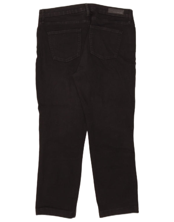 Calvin Klein, blugi crop skinny pentru femei, mari W32 L25, bumbac negru