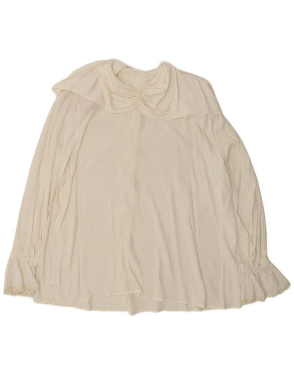 Bluză cămașă supradimensionată pentru femei L'altra Moda IT 44 Medium Acetat alb