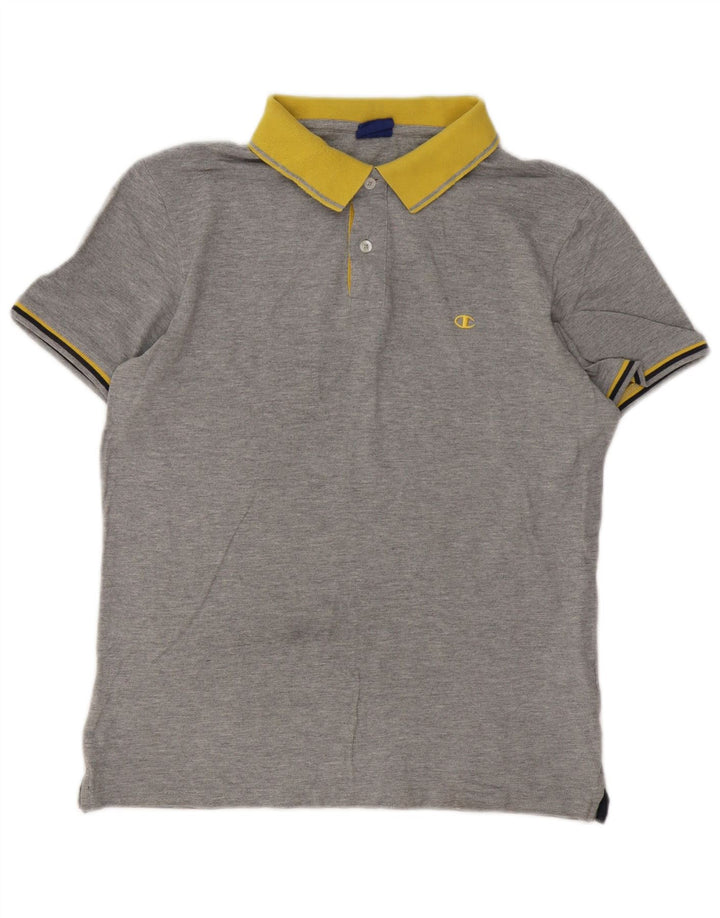 Tricou polo pentru rugby pentru bărbați Champion din bumbac gri mare