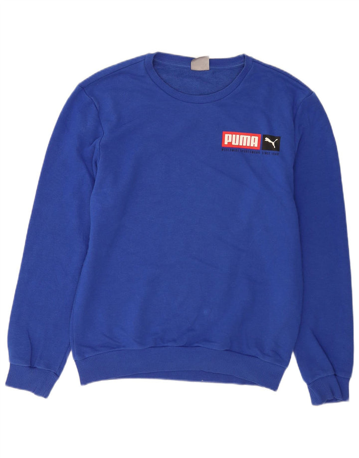 Pulover grafic pentru bărbați Puma, albastru mic