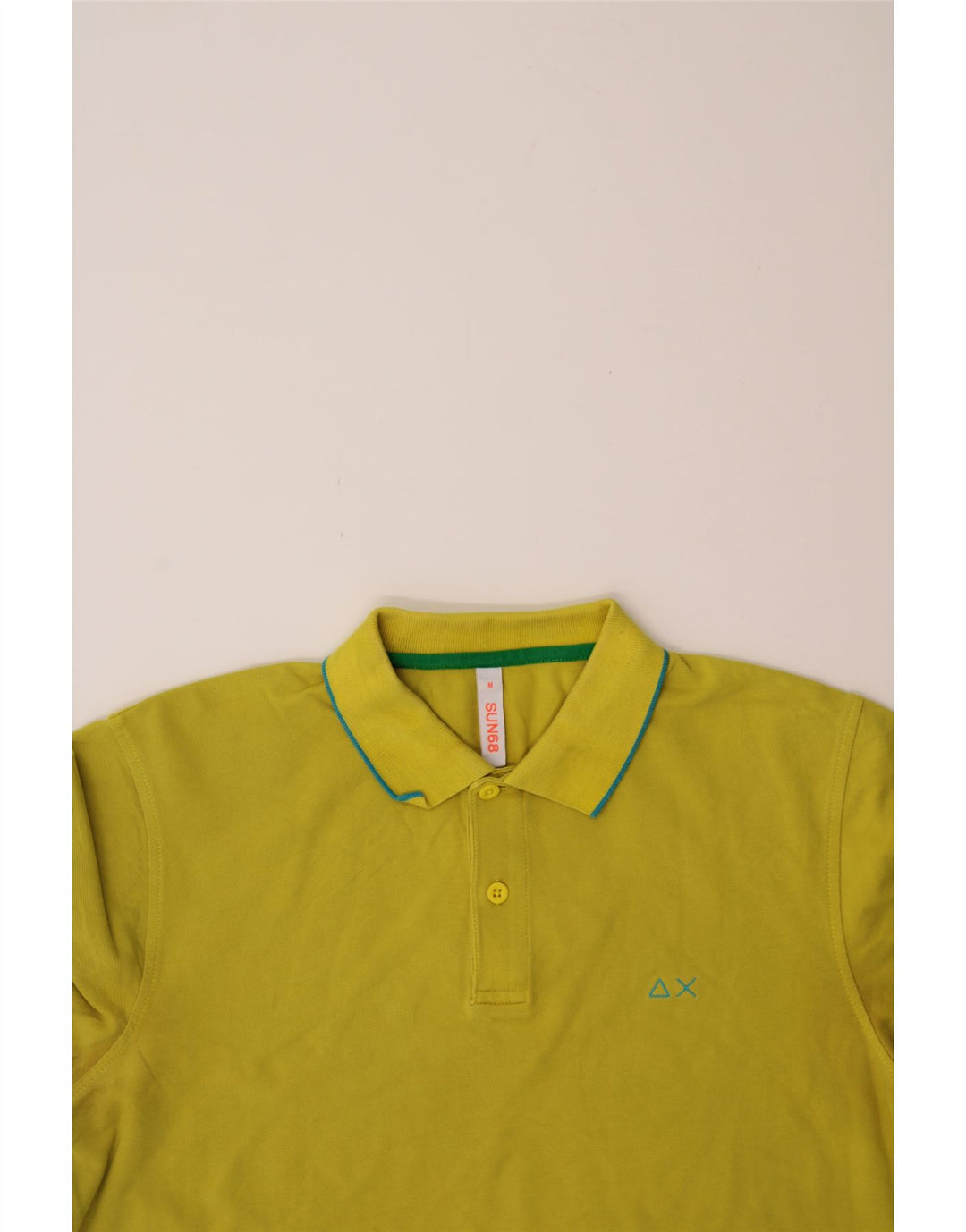 SUN68 Boys Polo Shirt 15-16 Years Yellow Cotton Vintage Sun68 and Second-Hand Sun68 from Messina Hembry 