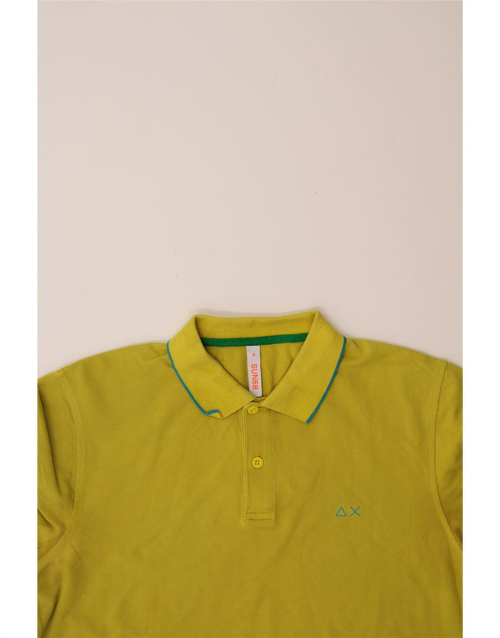 SUN68 Boys Polo Shirt 15-16 Years Yellow Cotton Vintage Sun68 and Second-Hand Sun68 from Messina Hembry 