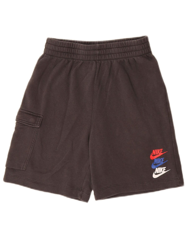 Pantaloni scurți sport grafic Nike pentru băieți 13-14 ani XL bumbac gri