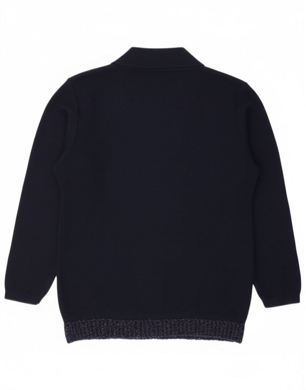 Pulover Cardigan Vintage pentru Damă IT 48 XL Bleumarin Acrilic