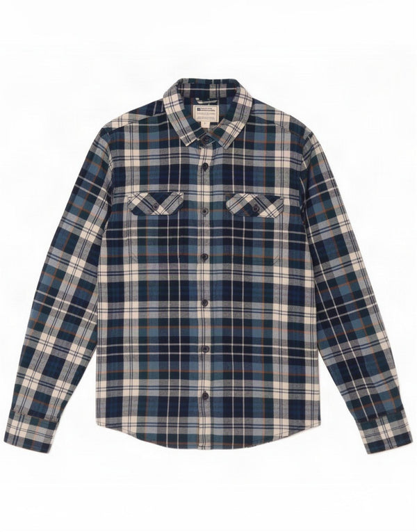 Cămașă de flanel pentru bărbați Mountain Warehouse, cu carouri medii bleumarin