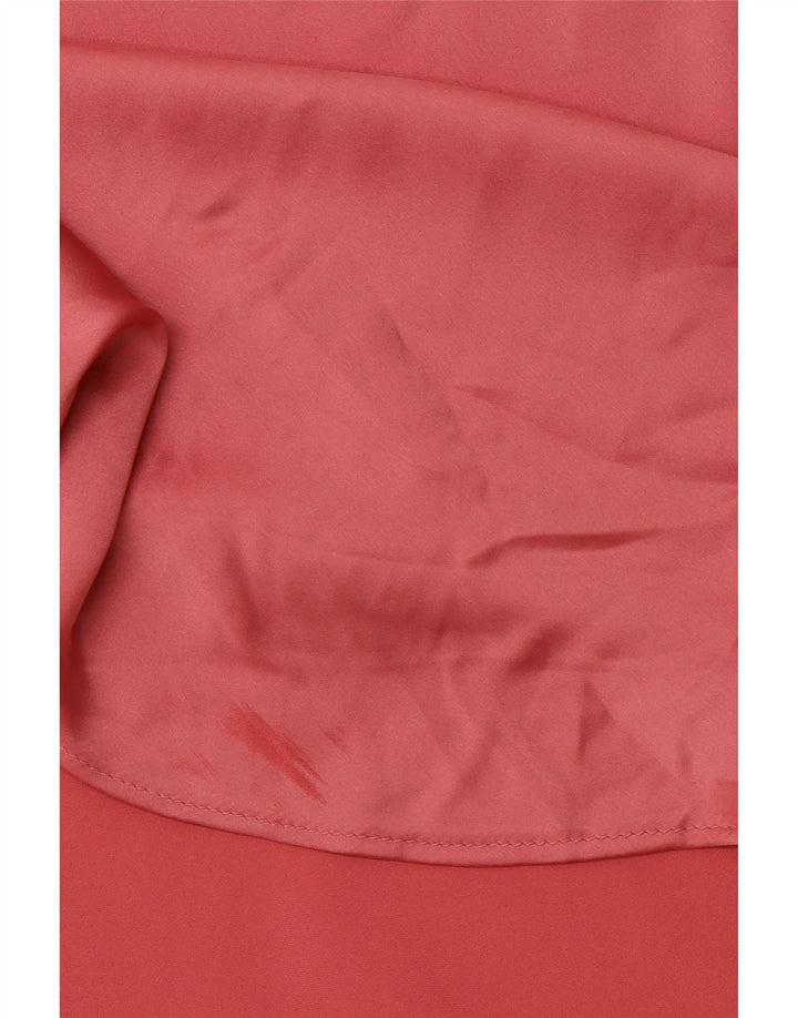 Fustă A-Line ZARA pentru femei cu talie înaltă XL W32 poliester roz