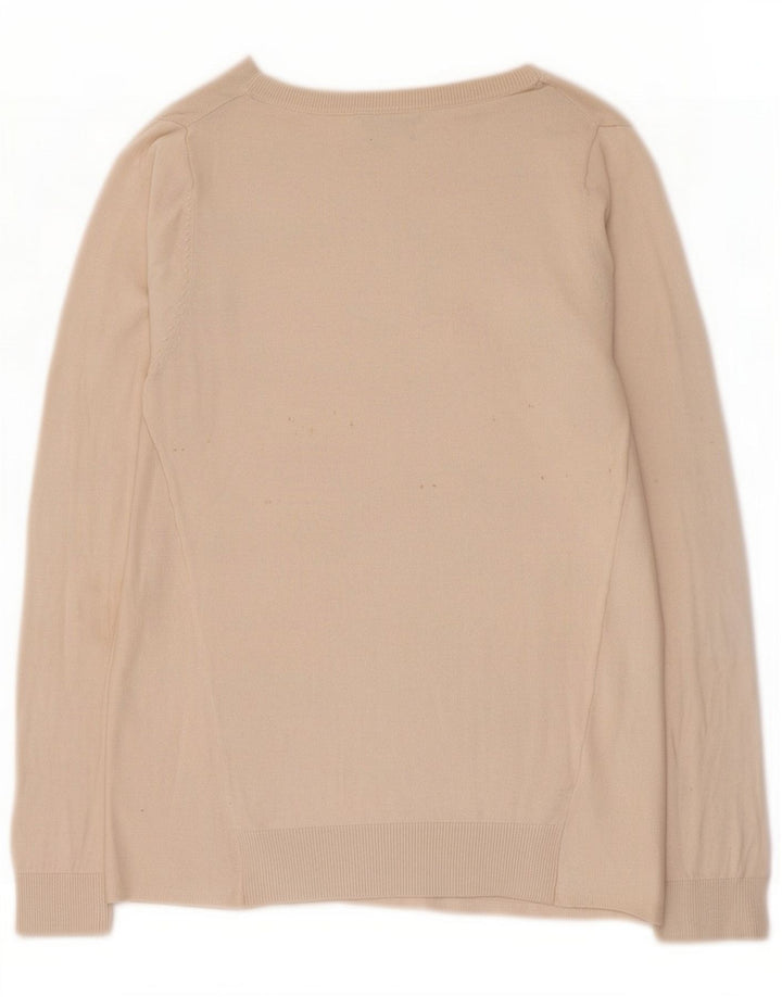 Massimo Dutti Pulover cu pulover pentru femei, cu ajustare obișnuită, UK 12 Medium Beige Silk