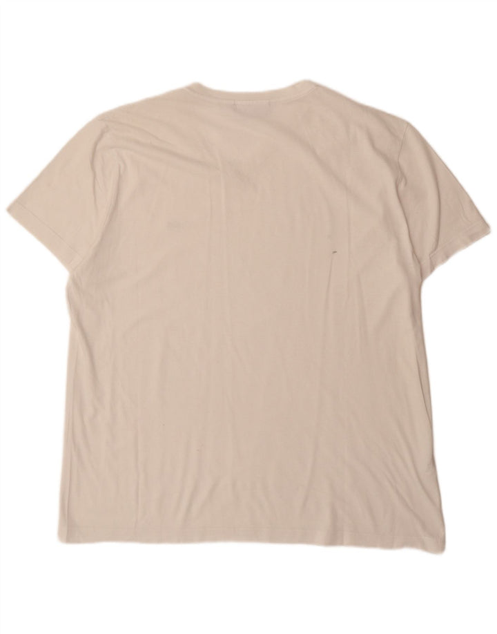 Tricou Lacoste pentru bărbați, cu croiala normală, top mărime 7 2XL, bumbac alb