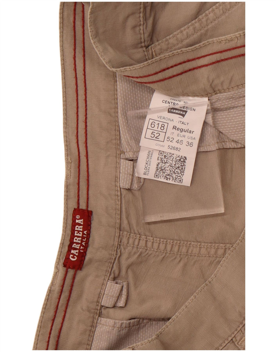 Pantaloni scurți pentru bărbați Carrera 618 Cargo W36 Large Beige Bumbac