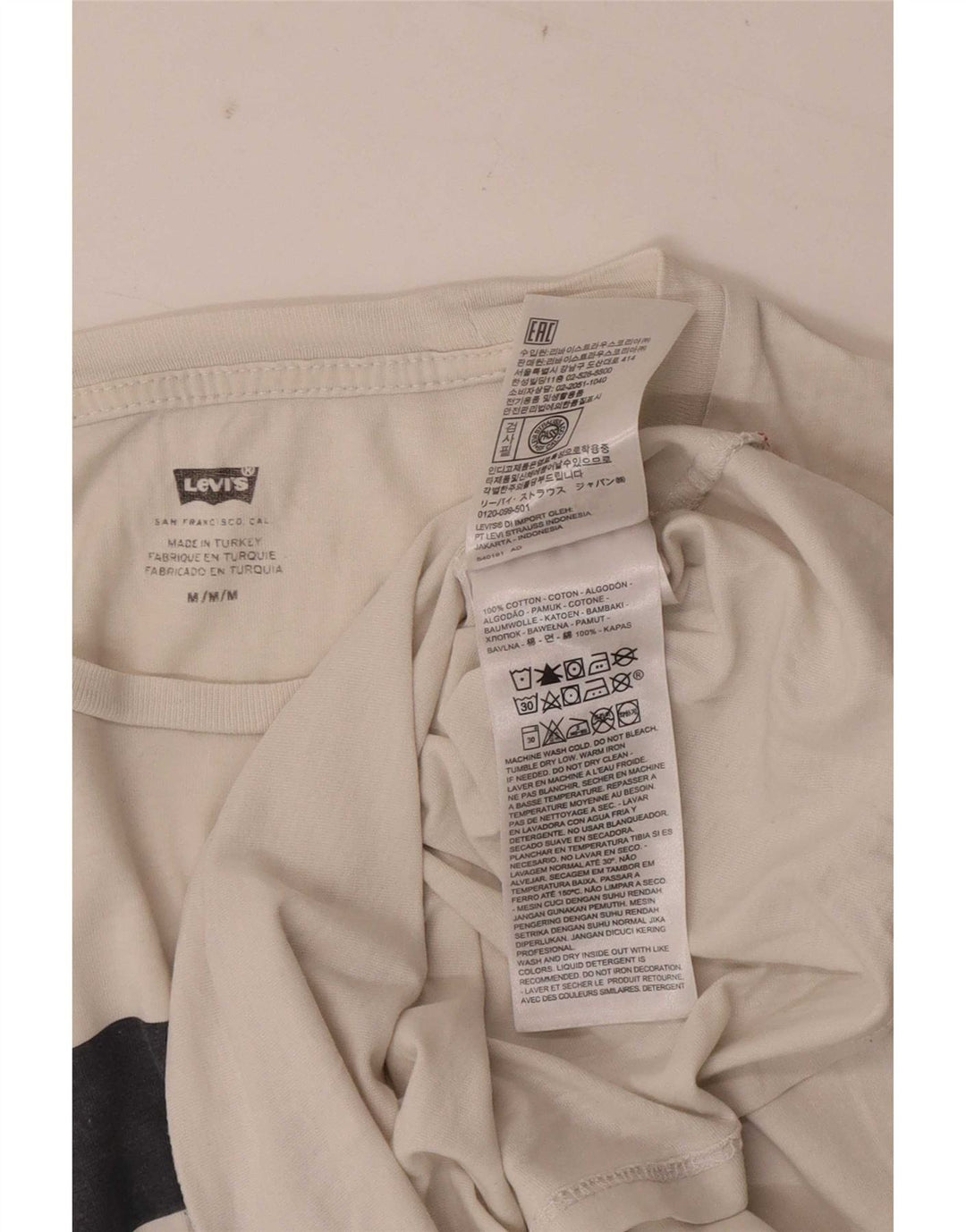 Tricou grafic Levi's pentru bărbați Top mediu alb din bumbac color bloc
