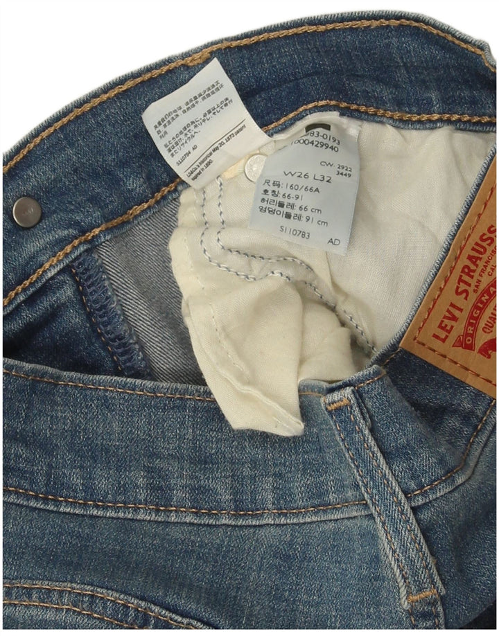 Blugi drepți cu talie înaltă pentru femei LEVI'S 724 W26 L32 albaștri