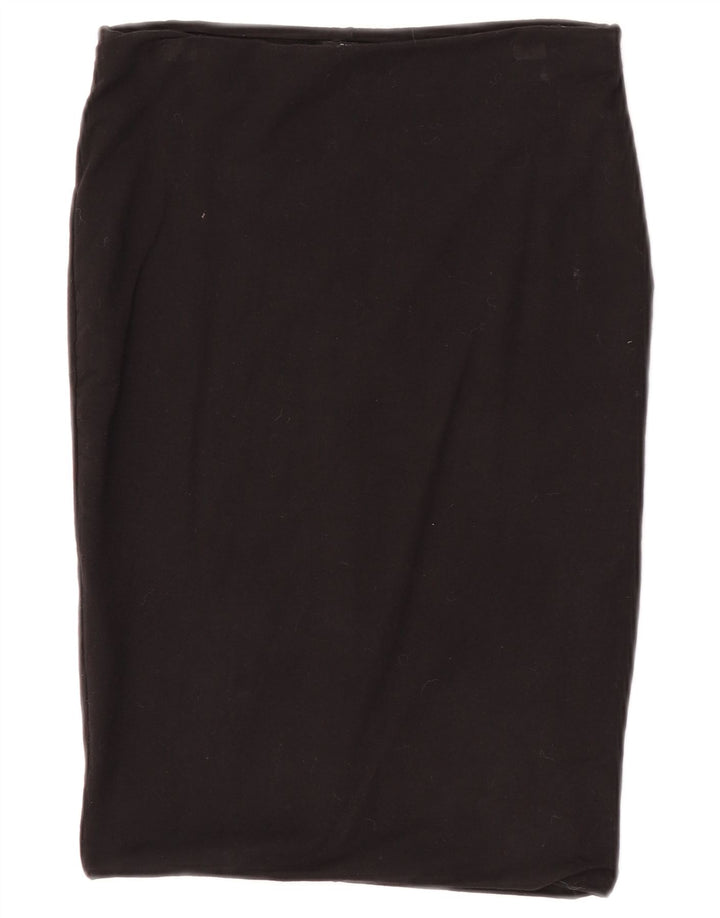 Fusta Creion Femei Zara Medium W28 Bumbac Negru