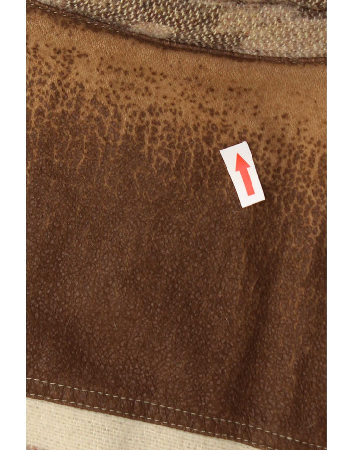 Weipper Mens Duffle Gilet UK 40 Large Brown Geometric Poliester