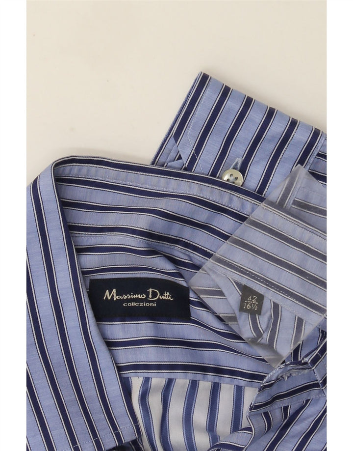 Camasa Massimo Dutti barbati Marimea 42 16 1/2 mare cu dungi albastre