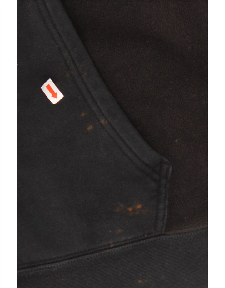 Pulover NIKE pentru bărbați, cu fermoar, bumbac mediu negru