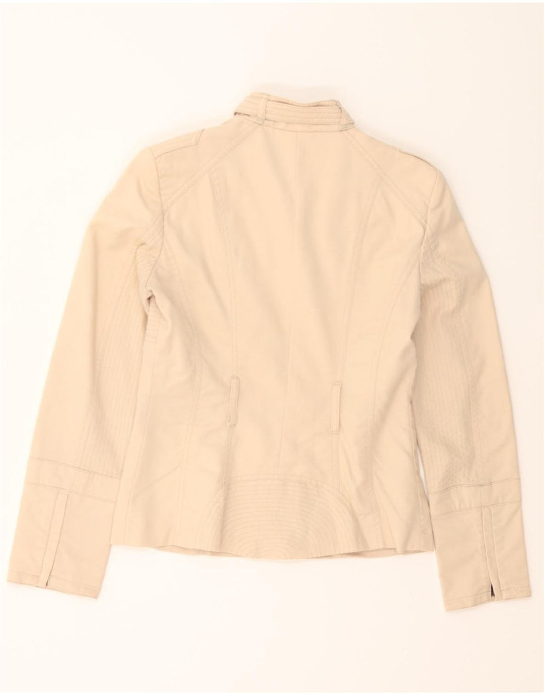 ZARA Womens Military Jacket UK 12 Medium Beige Vintage Zara and Second-Hand Zara from Messina Hembry 