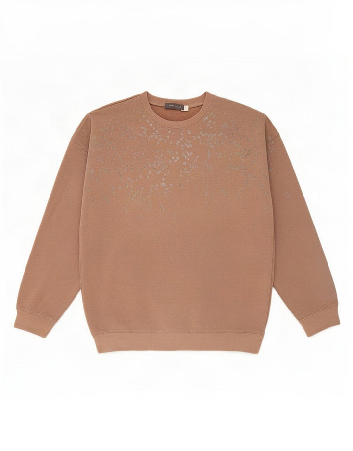 MINT VELVET Pulover pentru femei cu model abstract, UK 10 Mic Bej