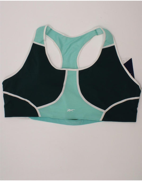 Top Speedwick pentru femei Reebok UK 26/28 4XL Turcoaz Colorblock Sport