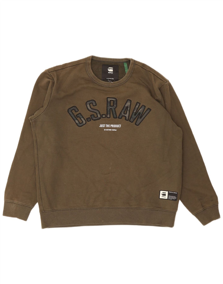 Hanorac grafic pentru bărbați G-Star Jumper XL bumbac verde