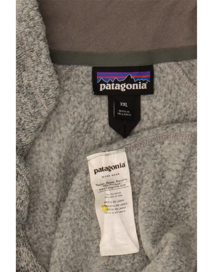 Jachetă de top pentru trening grafic pentru bărbați Patagonia 2XL, poliester cu pături gri