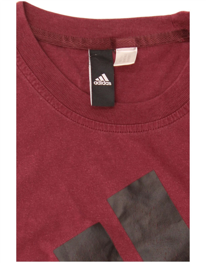 Tricou grafic pentru bărbați Adidas Top Small Maroon