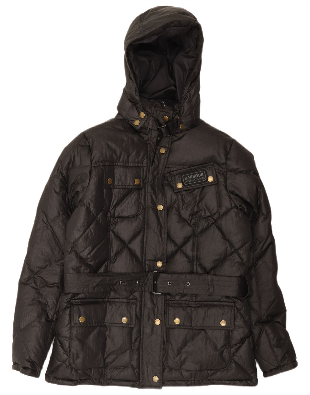 Jachetă căptușită cu glugă pentru femei BARBOUR UK 14 Large Black