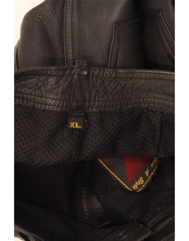 Pantaloni slim din piele pentru bărbați Modeka XL W34 L33 negru