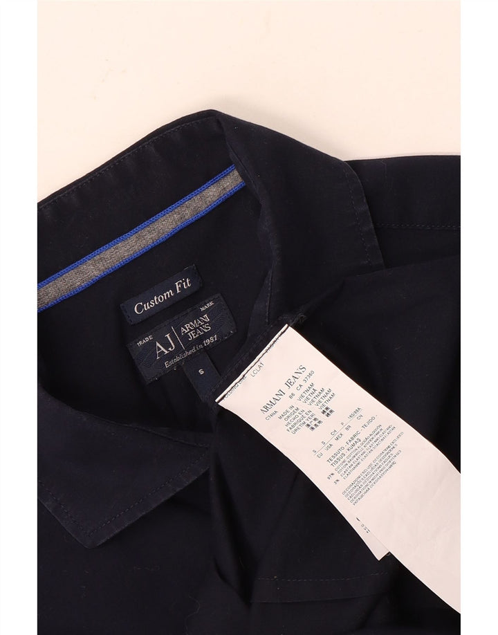 Cămașă personalizată pentru bărbați Armani Jeans, bumbac, albastru bleumarin