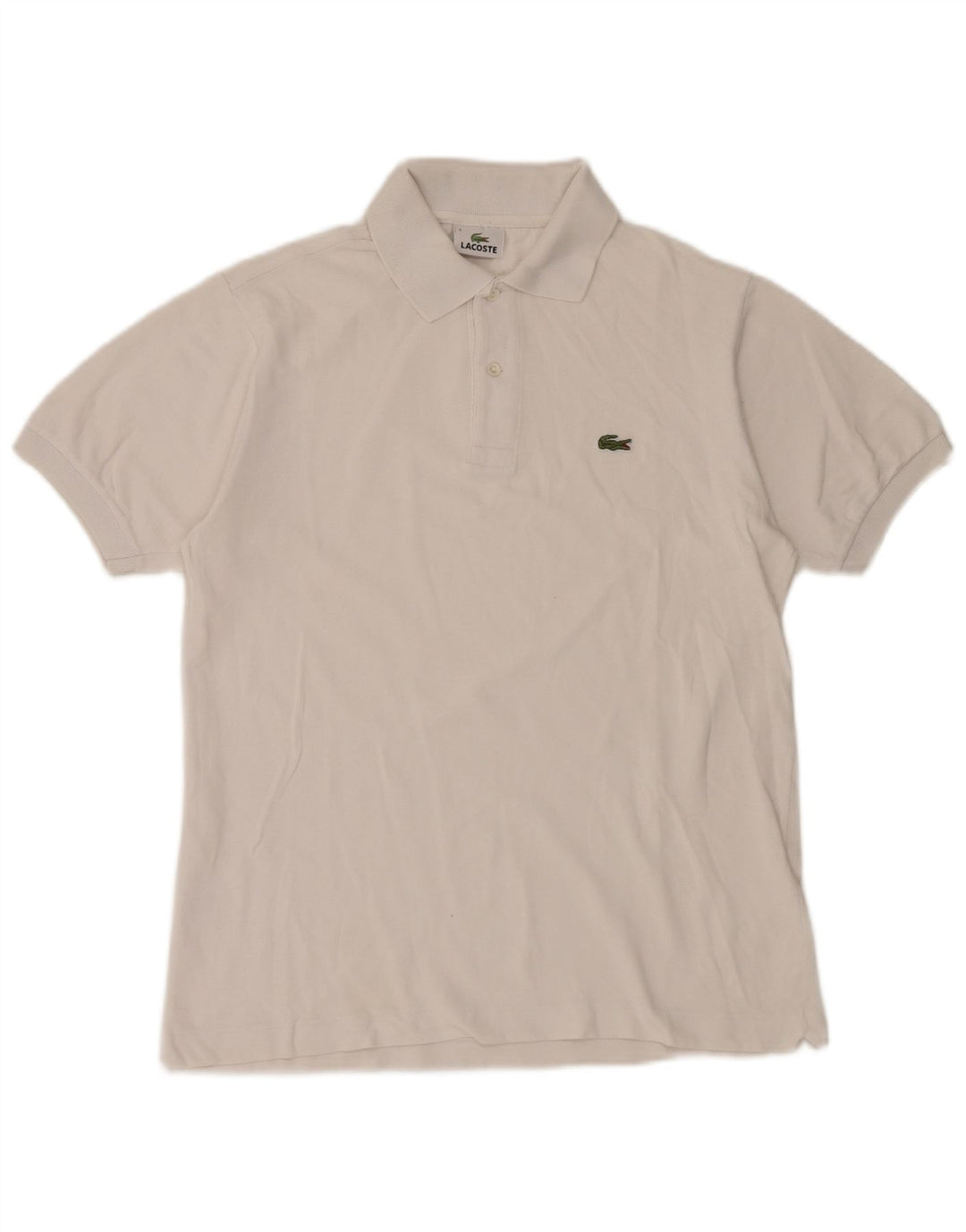 Tricou polo Lacoste pentru bărbați, mărimea 3, bumbac alb mic