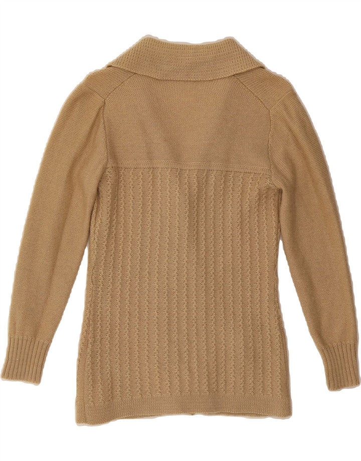 VINTAGE Womens Cardigan Sweater UK 10 Small Beige Vintage Vintage and Second-Hand Vintage from Messina Hembry 