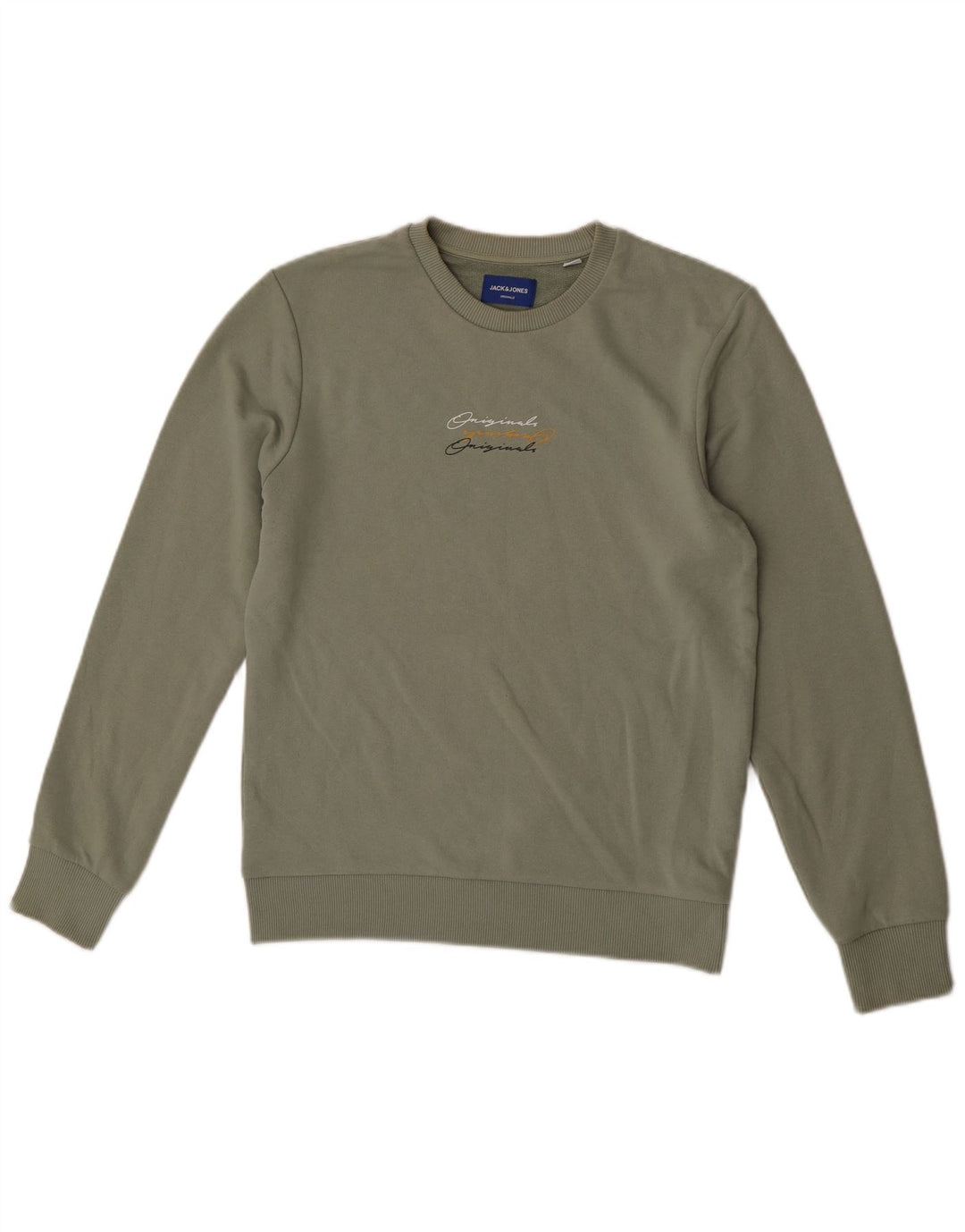 Pulover cu grafică Jack & Jones pentru bărbați, poliester kaki mic